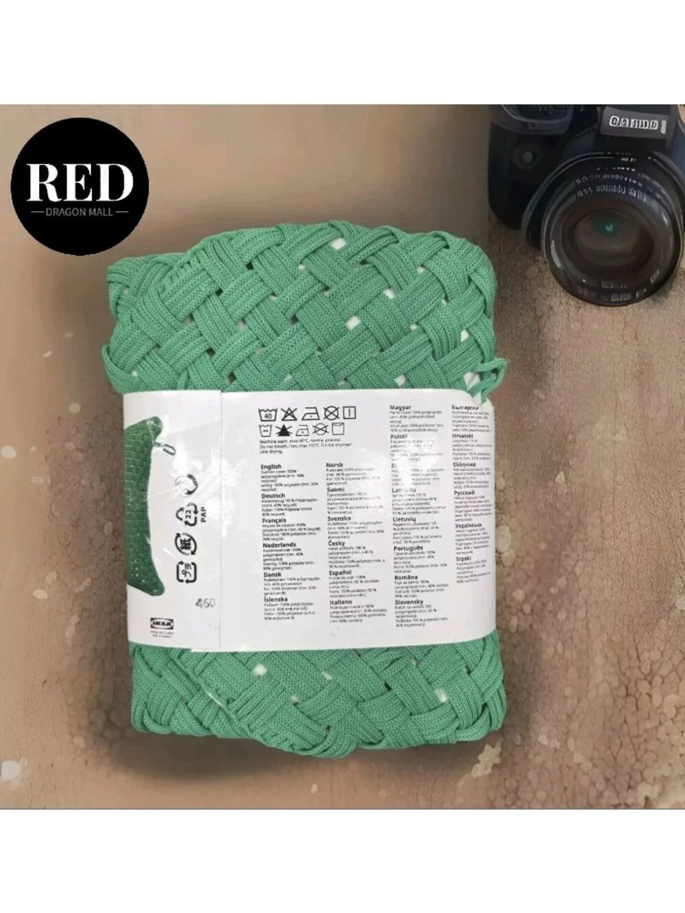 IKEA TOFTO Cushion Cover In/Outdoor Bright Green 20x20 - 105.208.25